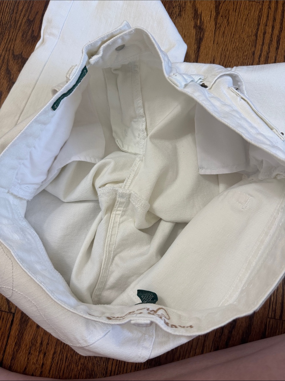 Ralph Lauren White Straight Leg Jeans Size 8 Stretch Denim Classic - Picture 8 of 11